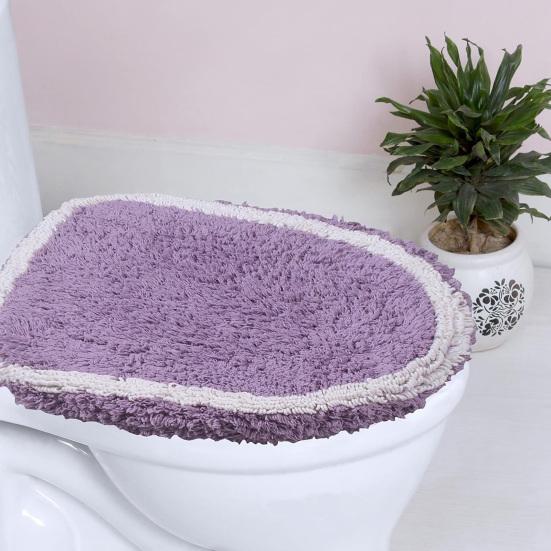 Yousheng Toilet Mat Safety Elastic Easy Installation Bright Color Toilet Cover Hotel Bathroom Decor Elastic Fit Toilet Accessory