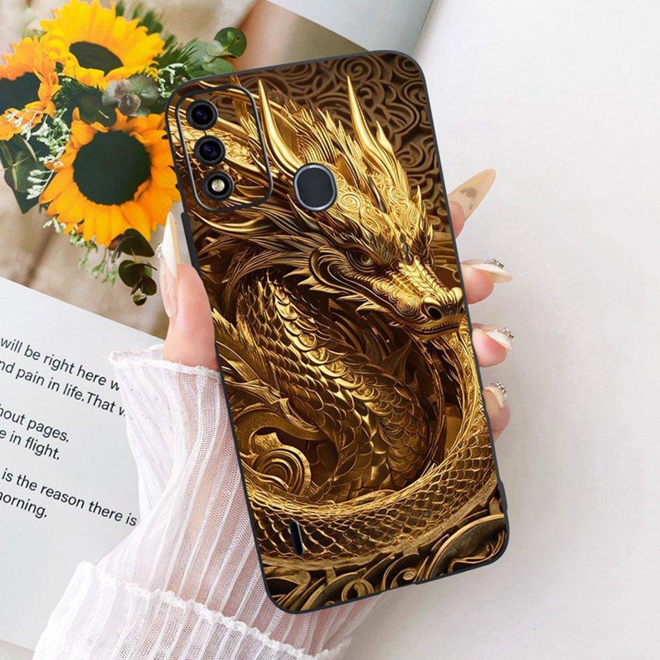 Fashion Cool Case For ITEL A48 Soft Black Silicone TPU Back Cover For Itel A48 Phone Cases