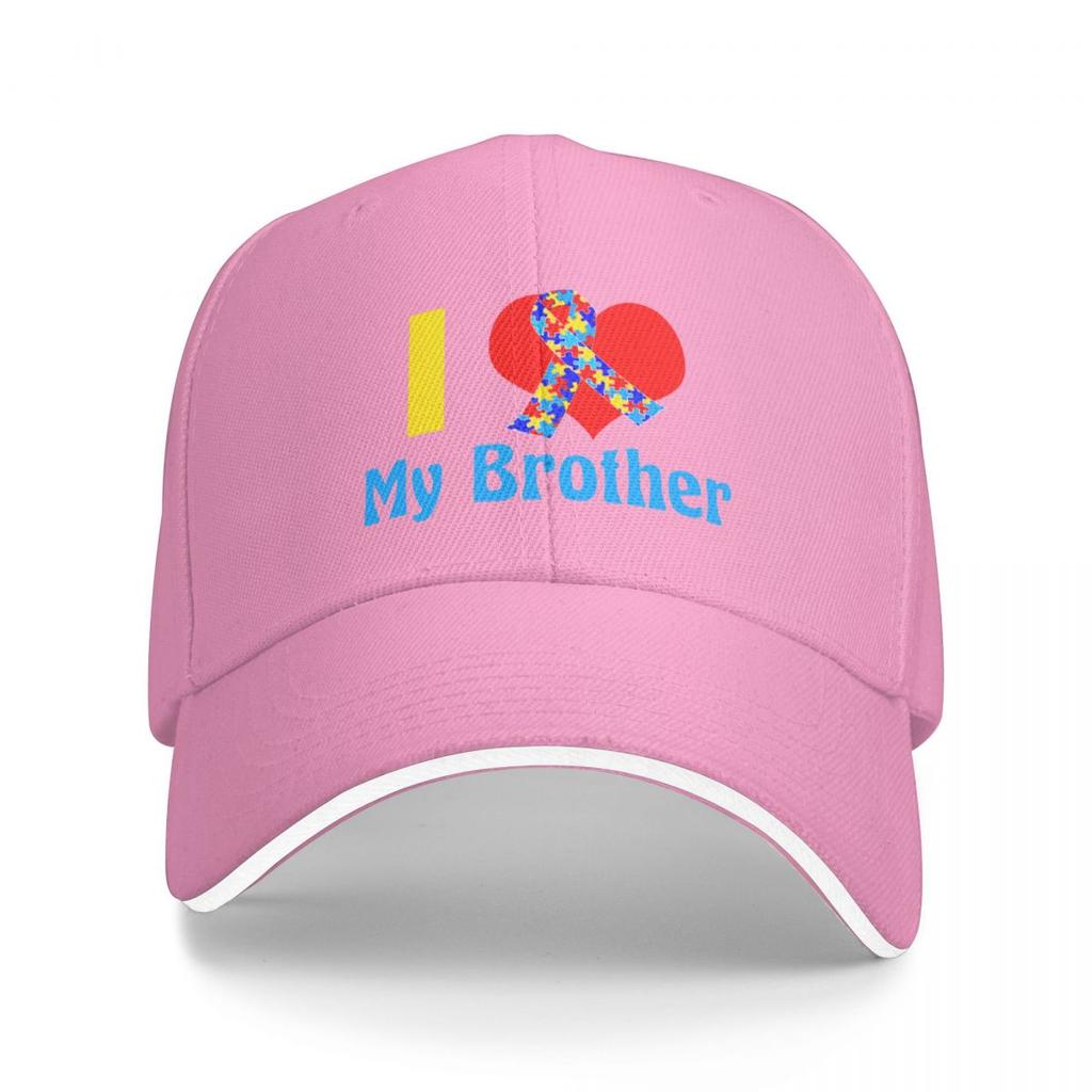 Бейсбольная кепка I Love My Brother с информацией об аутизме, женская зимняя шапка с помпоном, унисекс, 2022 г.