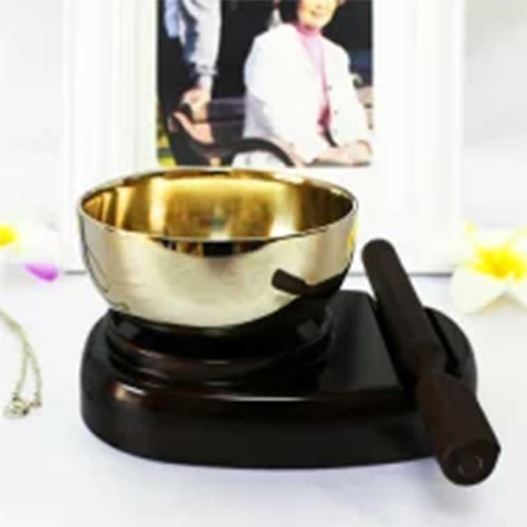 Буддийский алтарный набор, полный колокол, 2,3 дюйма, сделано в Японии, включает 8 свечей