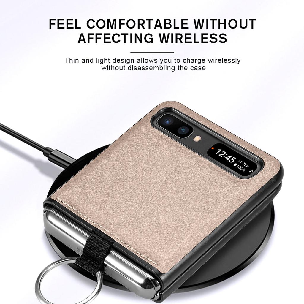 Тонкий кожаный чехол с держателем на палец для Samsung Galaxy Z Flip 3 Flip4 Flip 4 Flip3 5g, складной чехол для мобильного телефона с защитой от падения, Fundas