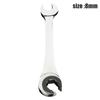 1pc 8-19mm Tubing Ratchet Wrench Spanner Combination Wrench Flex-head Metric Oil Flexible Open End Wrenches Tools