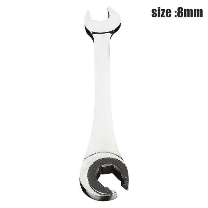 1pc 8-19mm Tubing Ratchet Wrench Spanner Combination Wrench Flex-head Metric Oil Flexible Open End Wrenches Tools