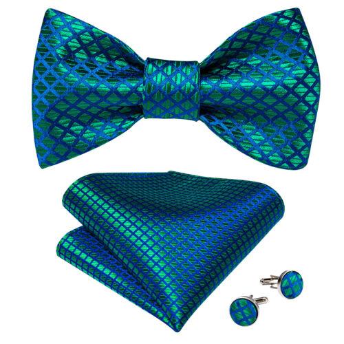 Мужской шелковый галстук-бабочка, регулируемый галстук-бабочка, набор запонок с цветочным принтом пейсли