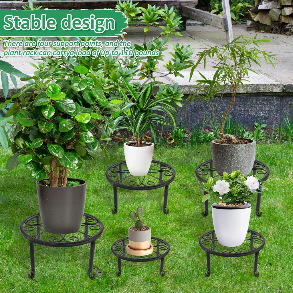 5 шт. железная подставка для цветочного горшка, подносы для демонстрации бонсай, держатель для растений, балконный кашпо, декоративная стойка, подставка для ландшафтного дизайна в горшках