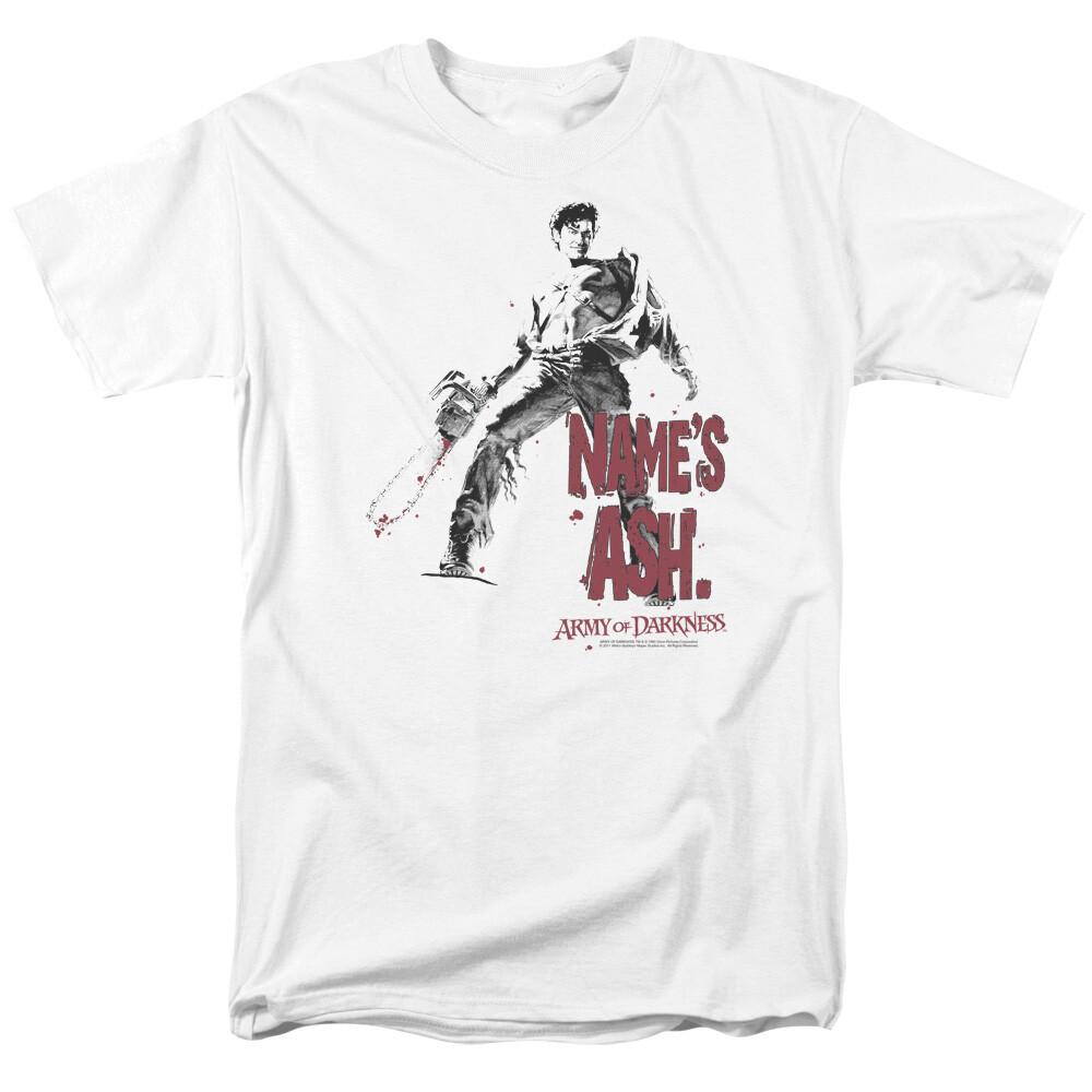 26 Army of Darkness Names Ash T Shirt Mens Licensed Retro Movie Tee White Unisex T-Shirt