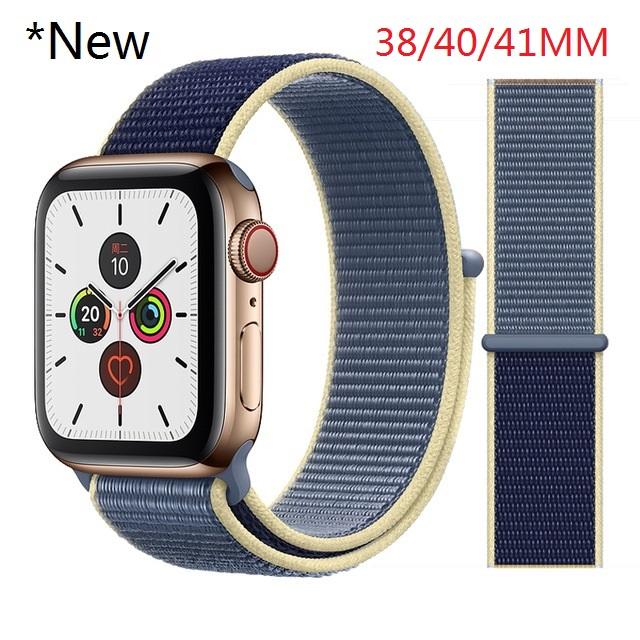 Nylon Band For Apple Watch Series Watch 9 8 / Ultra 2 7 6 SE 5/4/2/1 38 42MM Replacement Strap Loop for Iwatch Series 3 40/41/44 /45MM/49MM