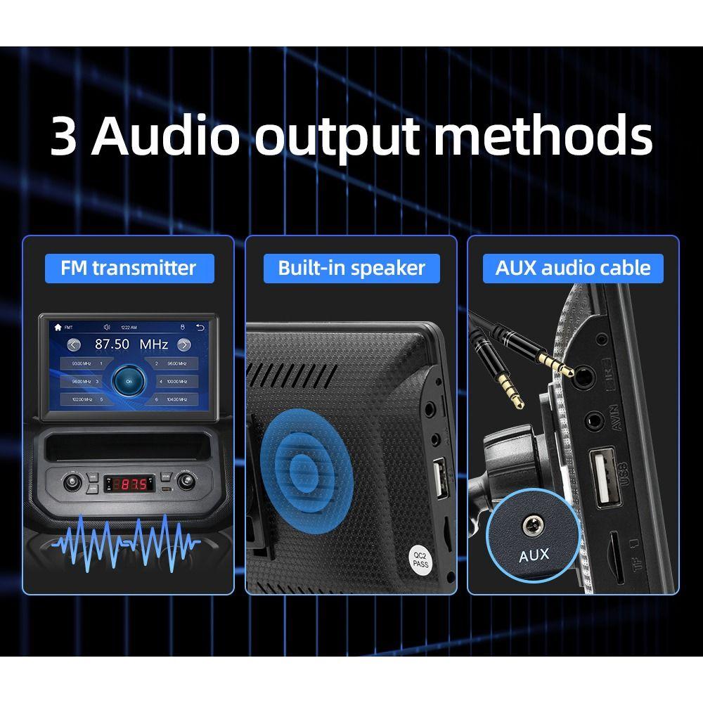 7-дюймовый автомобильный портативный мультимедийный видеоплеер Mp5, беспроводной Carplay, Android, авто, Bluetooth, FM, сенсорный экран