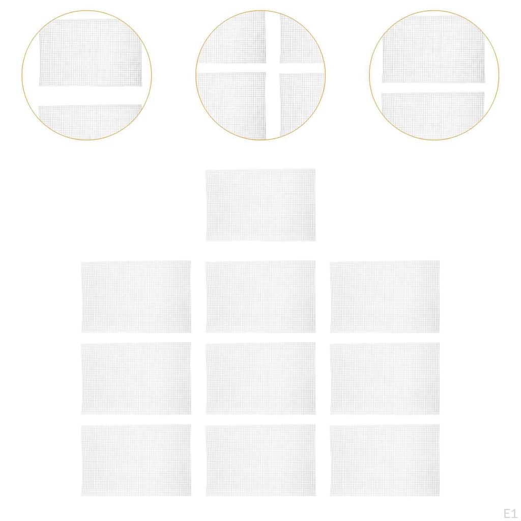 10 шт. белых сетчатых холщовых листов для вышивки, сетка, сумка, принадлежности для рукоделия, кошелек