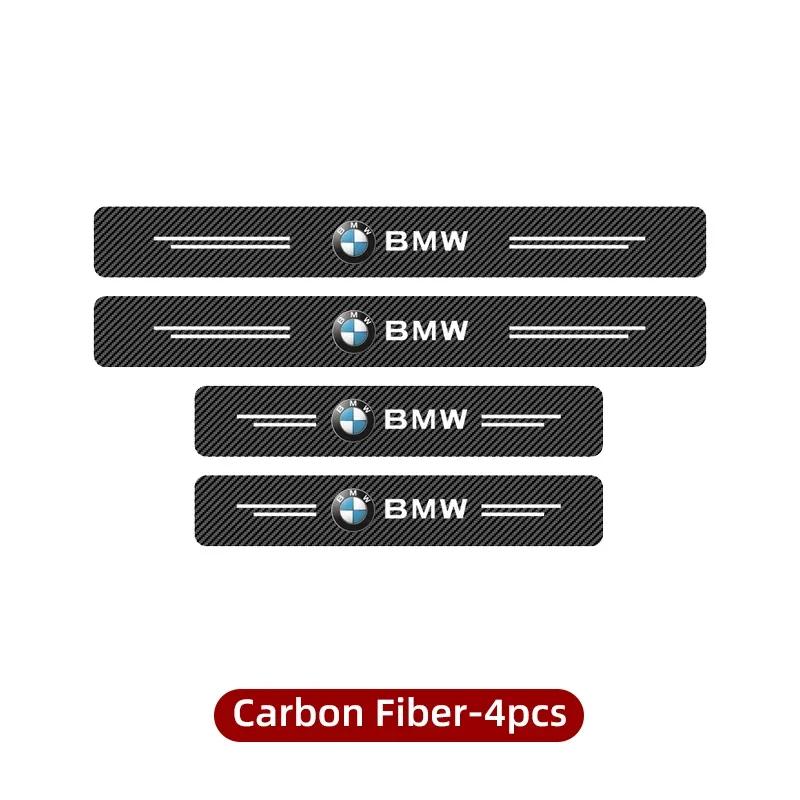 New Carbon Fiber Car Door Sill Protector Stickers For BMW M E46 E90 E60 F30 E39 F10 F20 E87 E36 F20 F30 1 2 3 5 7 Series X1