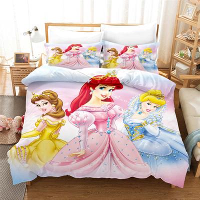 Комплект пододеяльников Постельное белье Комплекты одеял Двуспальный King Size 3D Детский комплект постельного белья 3 предмета 1 пододеяльник Принцесса
