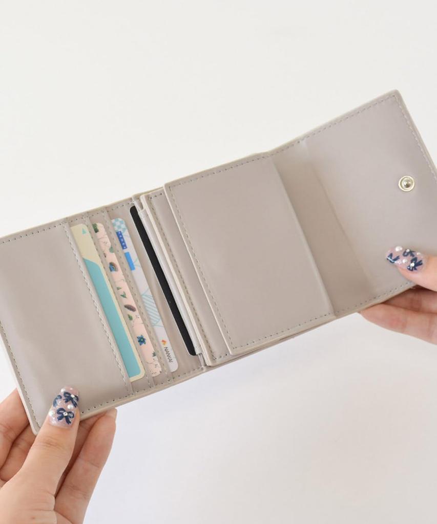 Кошелек Altro Rose Silver для крупных монет, тройного сложения, женский, компактный, мини, маленький, тонкий, складной, вместительный, кошелек, стильный, собранный, простой, однотонный