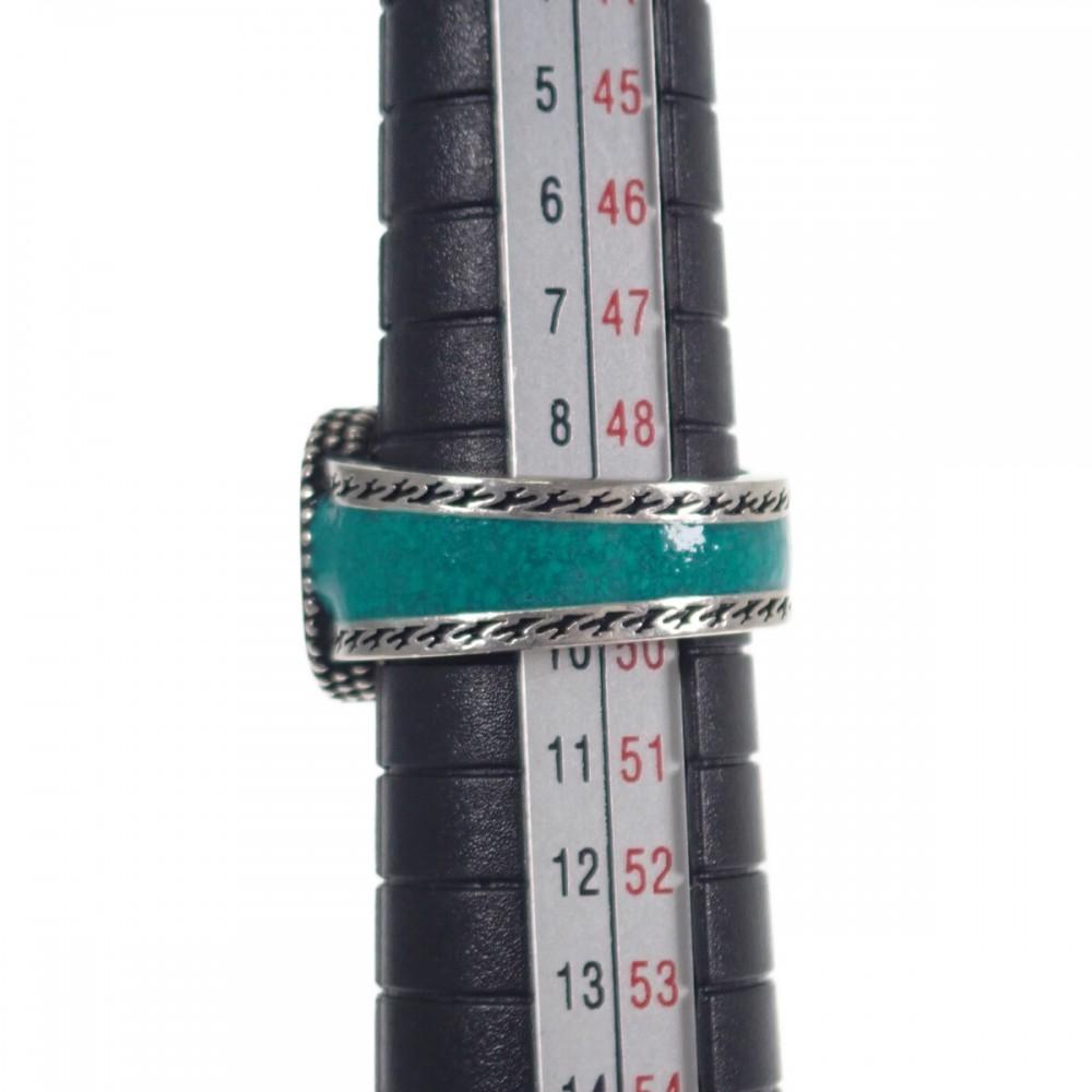 GUCCI  645572_J8410_8136 #9.5(JP Size) ring Turquoise Enamel Silver925 Women