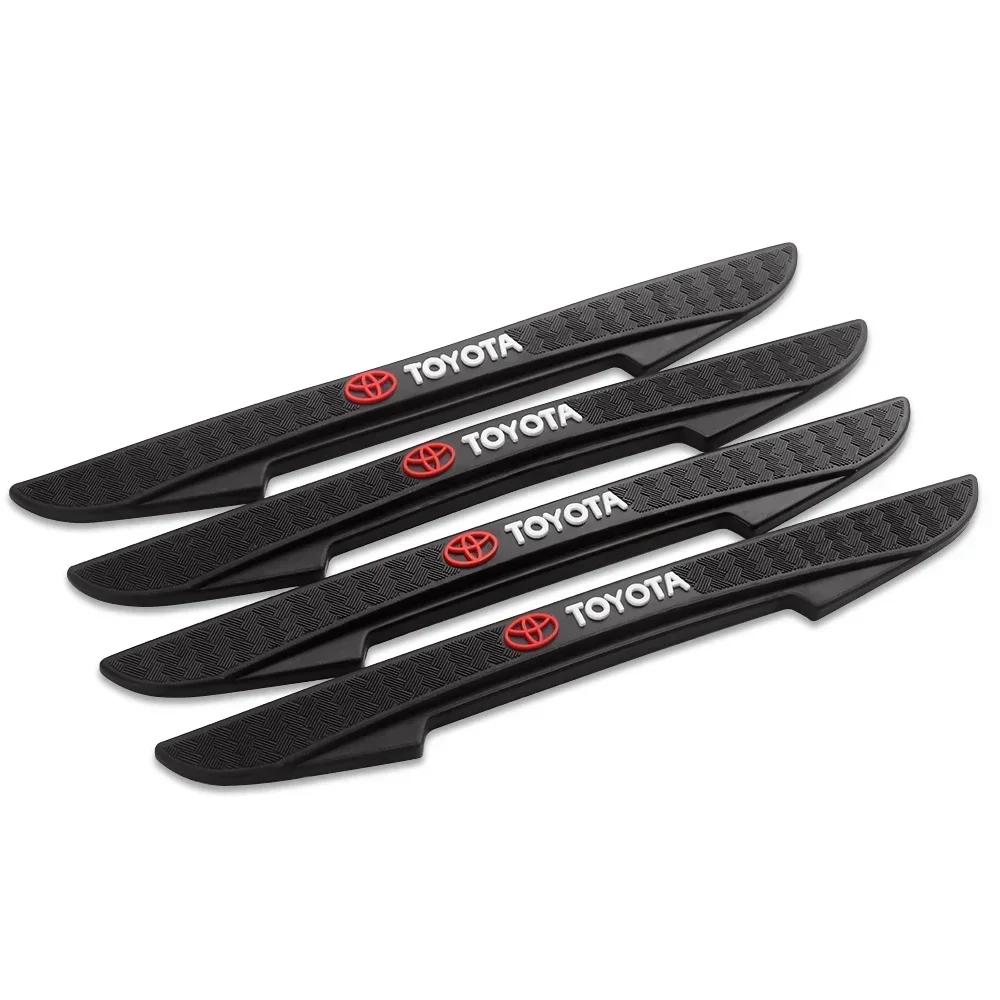 CNXU7 4Pcs Car Door Edge Anti-collision Strips Bumper Trim Sticker Accessories For Toyota Rav4 Corolla Chr Yaris Camry Cross Auris TRD