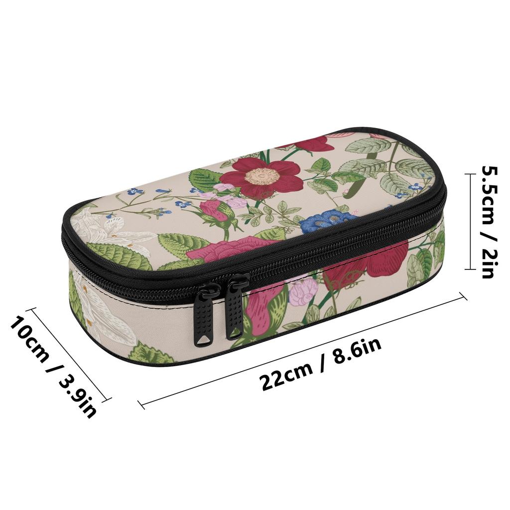 Pencil Pouch Roomy Interior Smooth Zipper Strong Polyester Fabric with Mesh Pocket Removable Divider and Pen Slots for Students