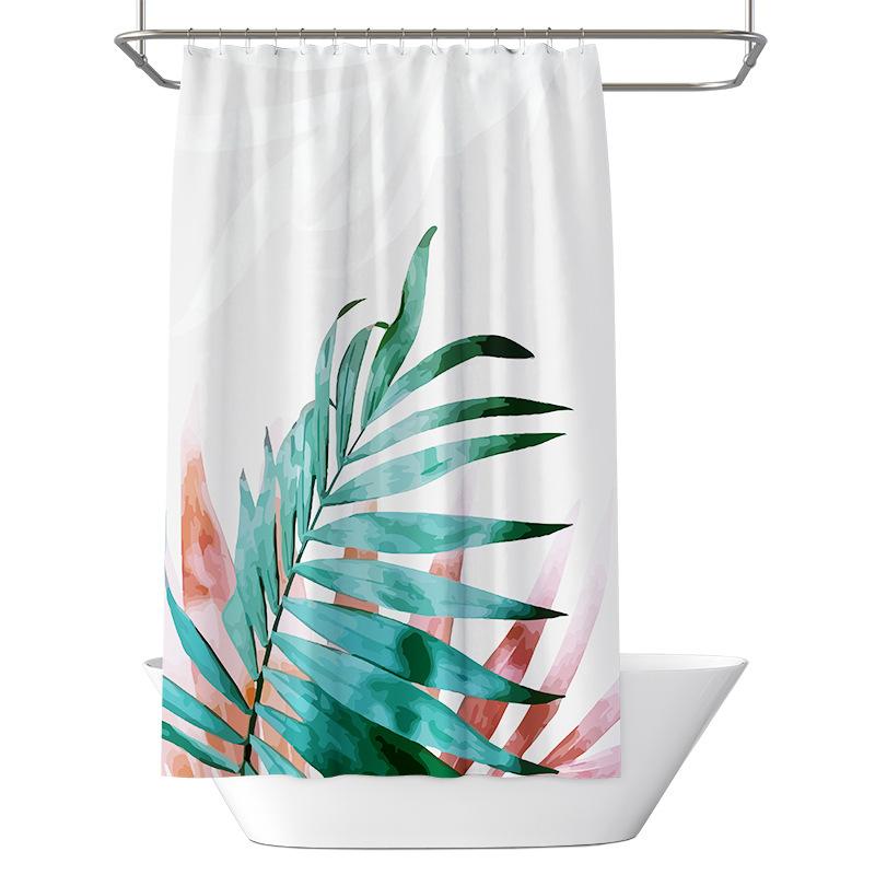 Bathroom Thickened Waterproof Curtain Mildew Proof Shower Curtain Shower Partition Curtain Shower Curtain Bathroom Curtain Free Perforation