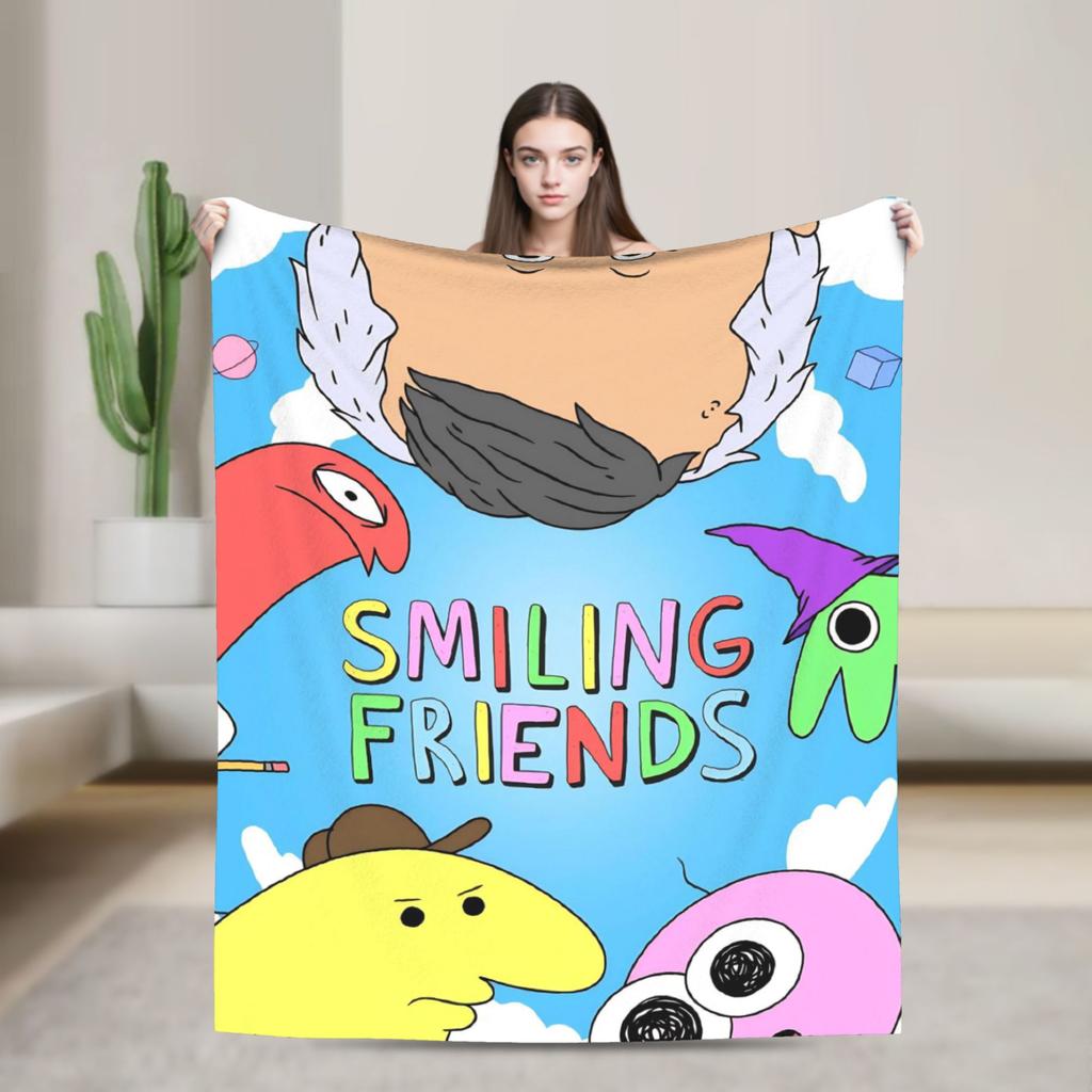 Smiling Friend Games Blanket Quality Warm Throw Blanket Winter Travel Office Outdoor Novelty Bedspread