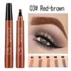 Four Fork Tip Liquid Eyebrow Pencil Waterproof Eyebrow Pen Long-lasting Eye Brow Eye Makeup