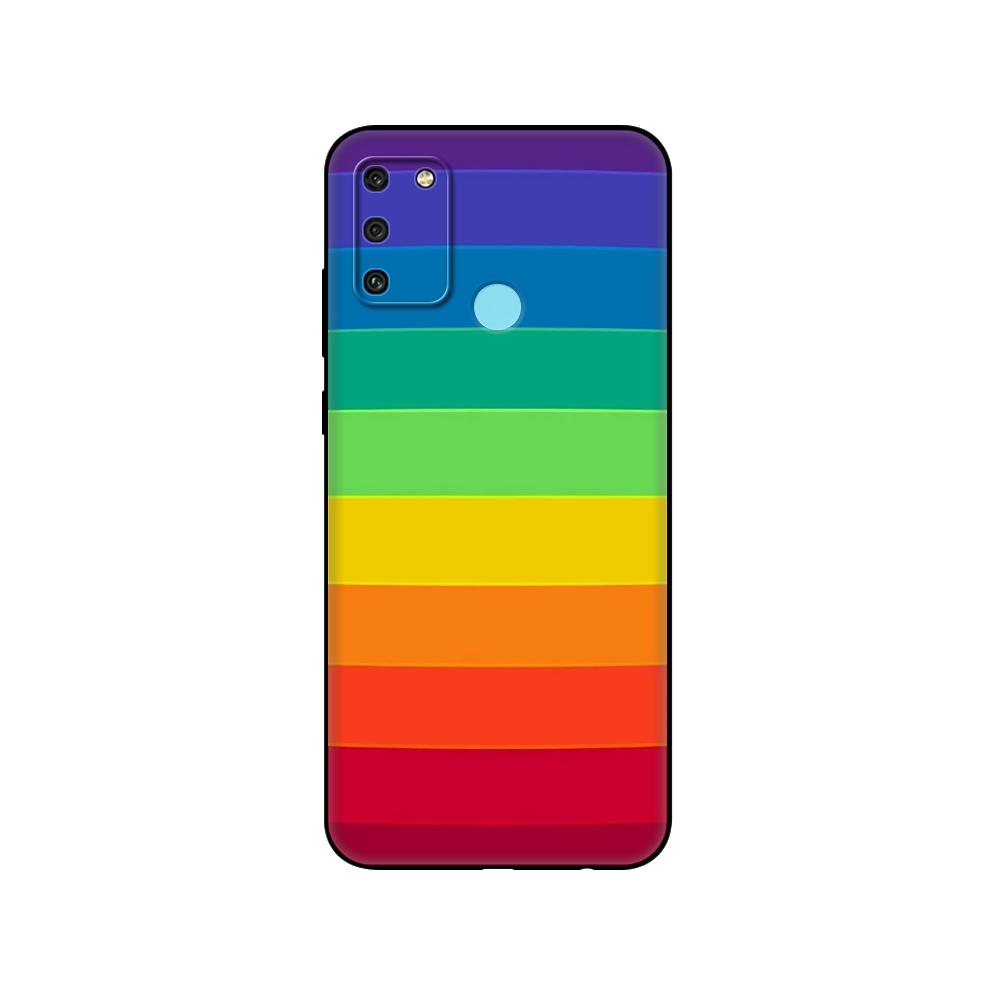Черный чехол из ТПУ для Huawei Honor 8a Prime 8s Prime 9 Lite honor 9A 9C 9X Premium 9x Pro 9S чехол с изображением радуги своими руками