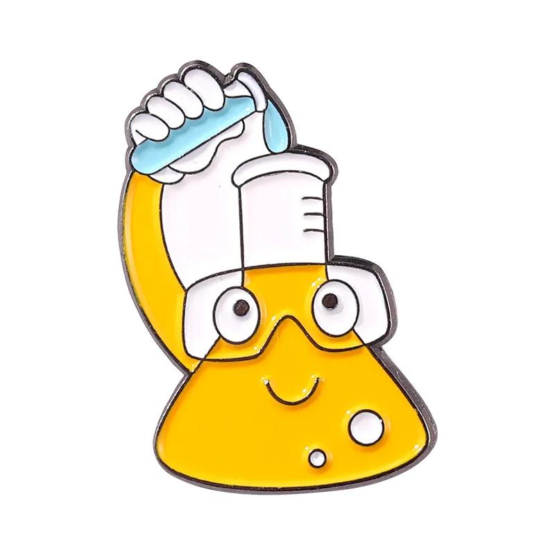 Эмалевые значки для химической лаборатории, индивидуальные броши для сумки, одежды, значок на лацкан, значок для научных экспериментов, элемент, молекулярная структура, ювелирные изделия