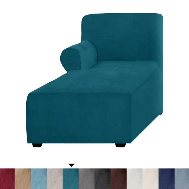 Мягкий бархатный чехол для шезлонга L-образной формы, эластичные съемные чехлы для дивана, нескользящие чехлы для дивана, защитные чехлы для левой или правой стороны