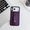Роскошный Бизнес-Чехол для Телефона для iPhone 17 Pro Max 16 Plus 15 14 13 12 Ударопрочный Тонкий с Ремешком на Запястье и Подставкой