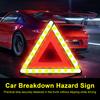 Автомобильный предупреждающий треугольник, одобренный ЕС, компактный складной светоотражающий треугольник безопасности, видимость 200 м, соответствующий правовому стандарту, предупреждающий о поломке автомобиля