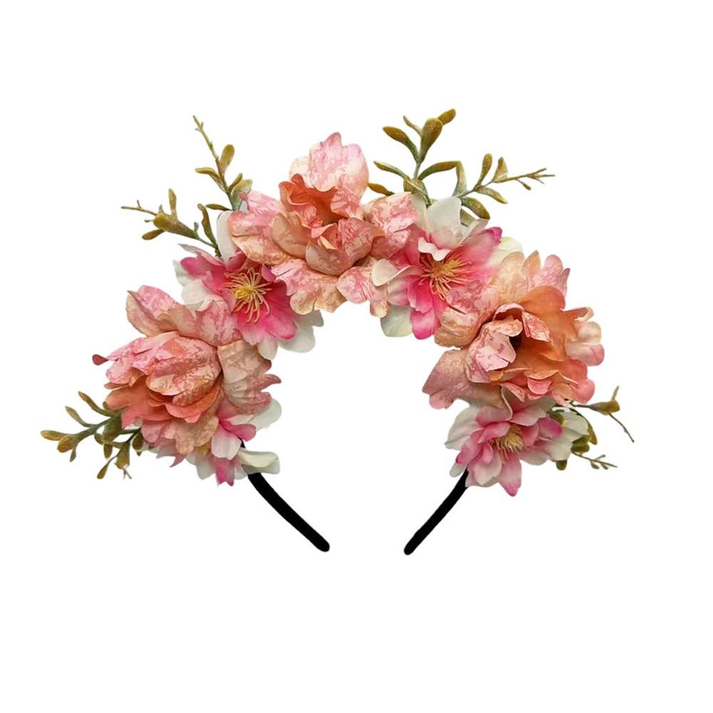 Elegant Artificial Flower Headband Bohemian Style Lightweight Monarch Butterfly Fascinator Handmade Floral Hair Accessory Party