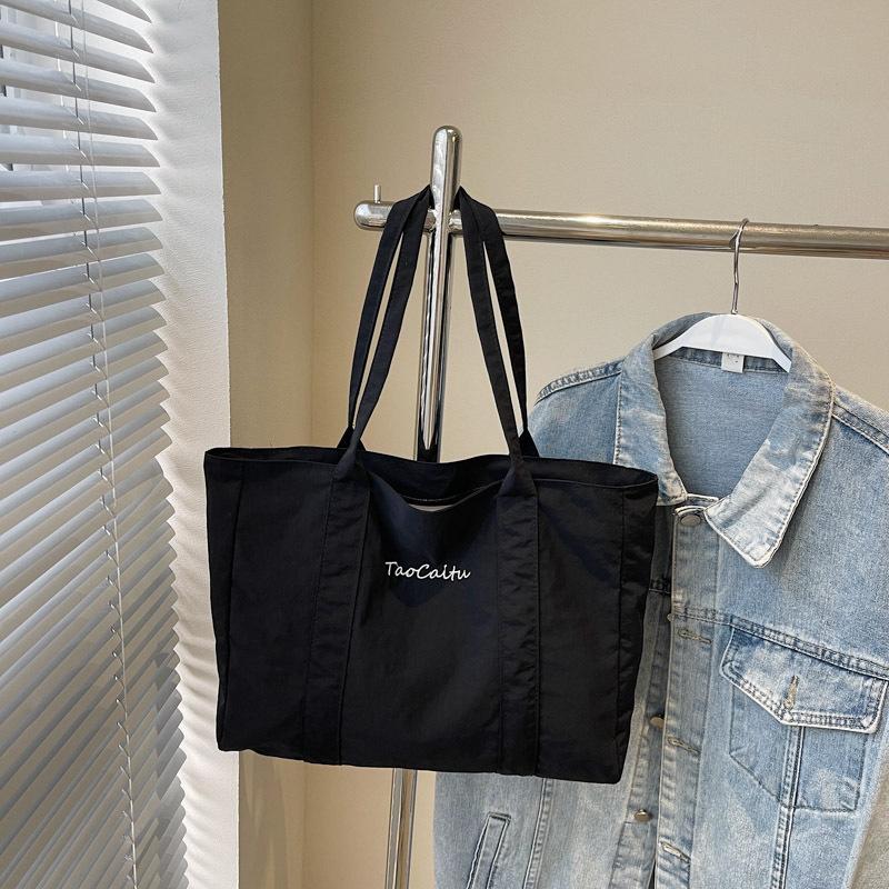 Повседневная тканевая сумка женская сумка новая простая вместительная сумка на плечо сумка-тоут для студенток