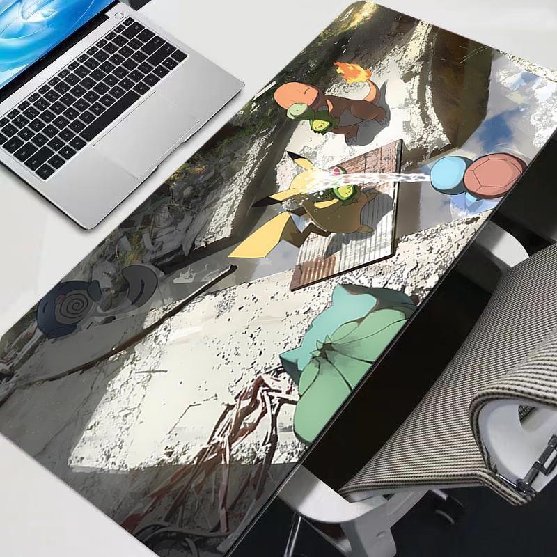 Mouse Pad Gamer Large XXL Pokemon Pikachu Keyboard Desk Mouse Mat Carpet Rubber Tapis Souris Gaming Notbook Mousepad