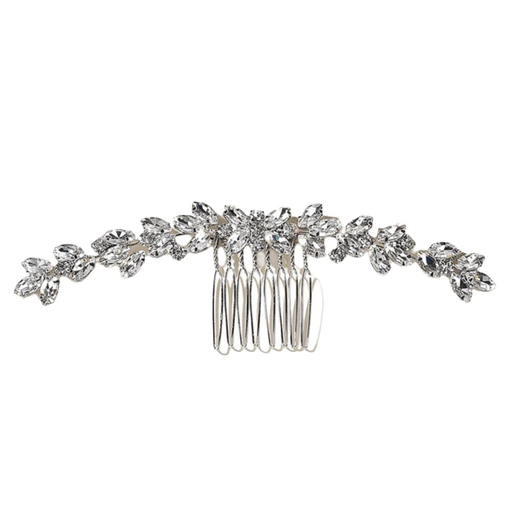Silver Toothed Insert Comb Gold Hair Clip Luxury Rhinestone Hairpin  Festival