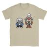 Мужская футболка Undertale Sans и Papyrus Игра Одежда из чистого хлопка Повседневная футболка с коротким рукавом и круглым вырезом Футболка больших размеров