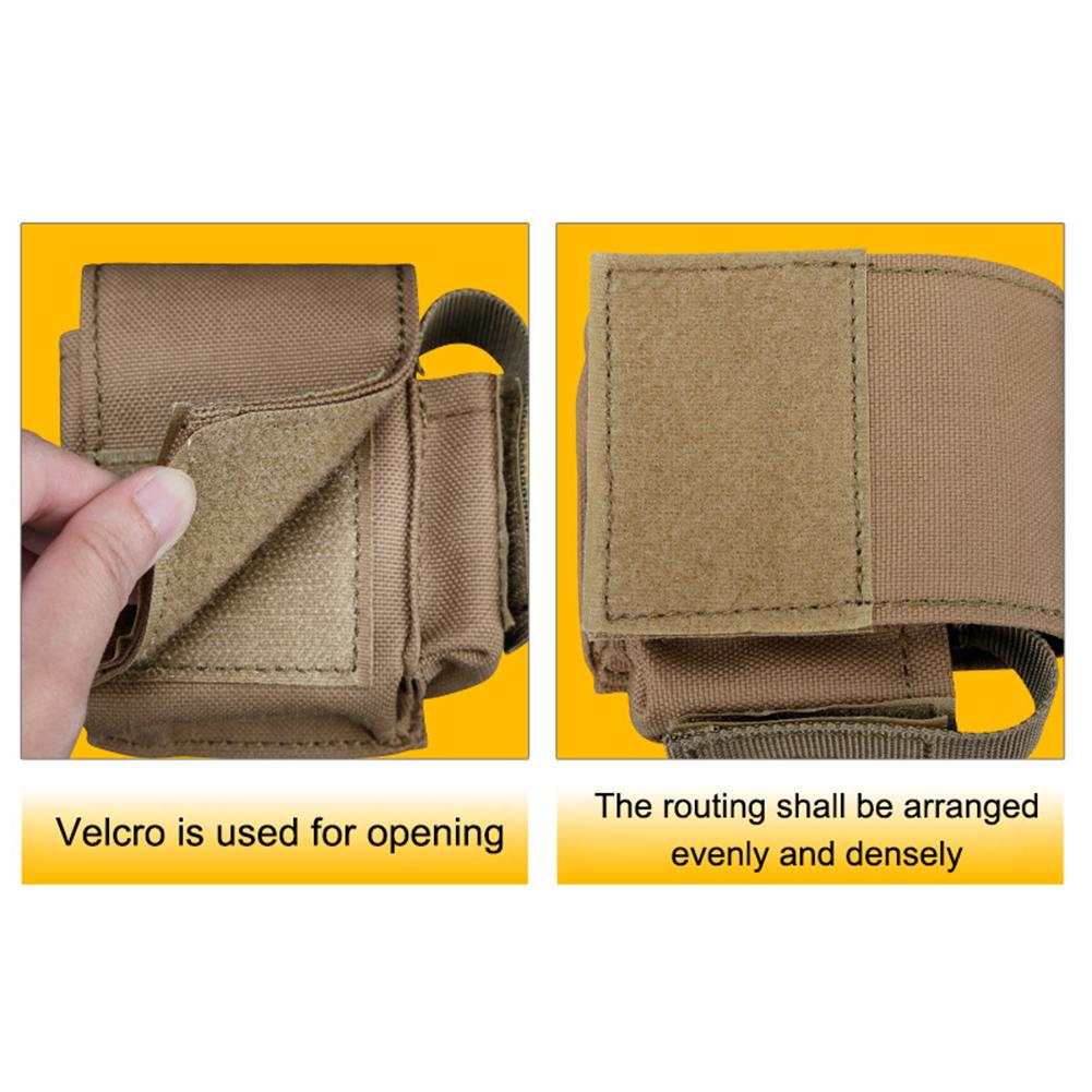 Nylon Molle Pouch Waist Bag Multifunctional Mini Waist Bag Belt Holder Belt Small Pouch with Buttons for Outdoor Camping