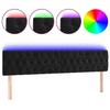 VidaXL LED Headboard Bedroom Furniture Double Bed Accessory Head of Bed Frame Interior Black 3122010