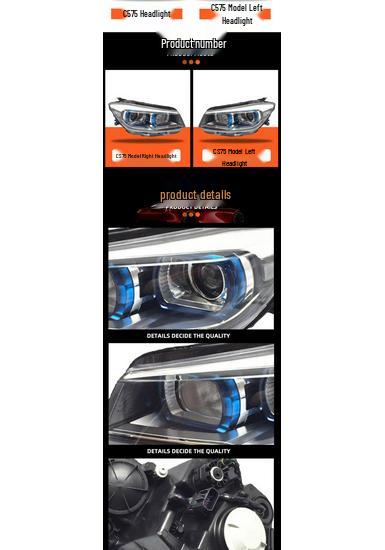 Передняя фара в сборе Changan CS75: Абажур корпуса фар ближнего/дальнего света
