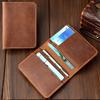 Ретро Ручная работа Crazy Horse Чехлы для карт Кожа высшего качества Держатель для ID и кредитных карт Ультратонкий кошелек Мужской Портативный Картхолдер