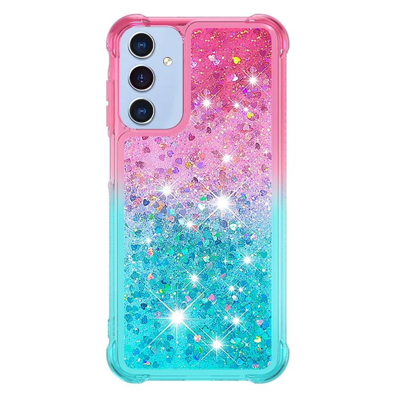Чехол A55 A35 A15 5G с мультяшным блеском Quicksand Liquid Cover для Samsung Galaxy A55 A35 A15 A25 A54 A34 A14 A24 A05 A05S Чехол Etui