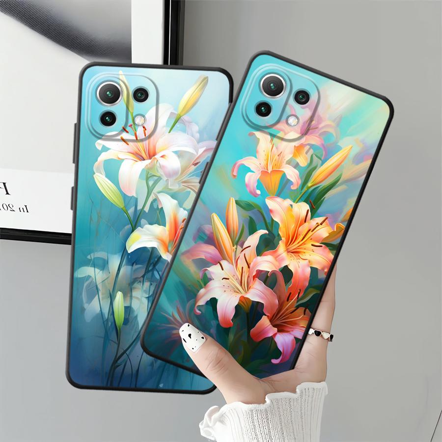 Чехол для Xiaomi Mi 11 12T Pro 12 11T 14 10T 13 Lite 12X Funda Чехол для телефона Простой Цветок