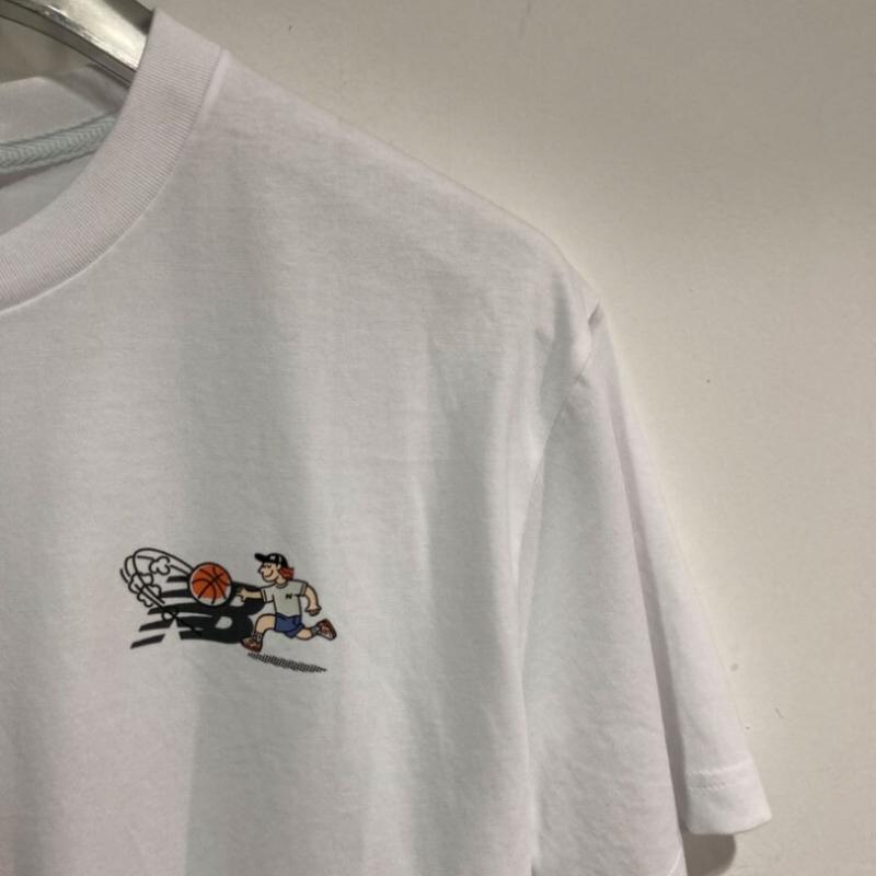 New Balance Футболка с коротким рукавом Nb Boy Basketball Lettering Nbnef21543 белая