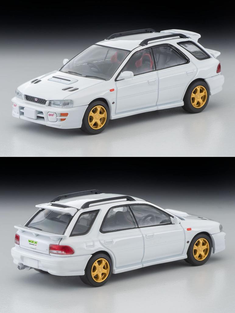 Tomica Limited Vintage Neo 164 LV-N281a Subaru Impreza Pure Sports Wagon WRX STi Версия V Белый 98 год Готовое изделие
