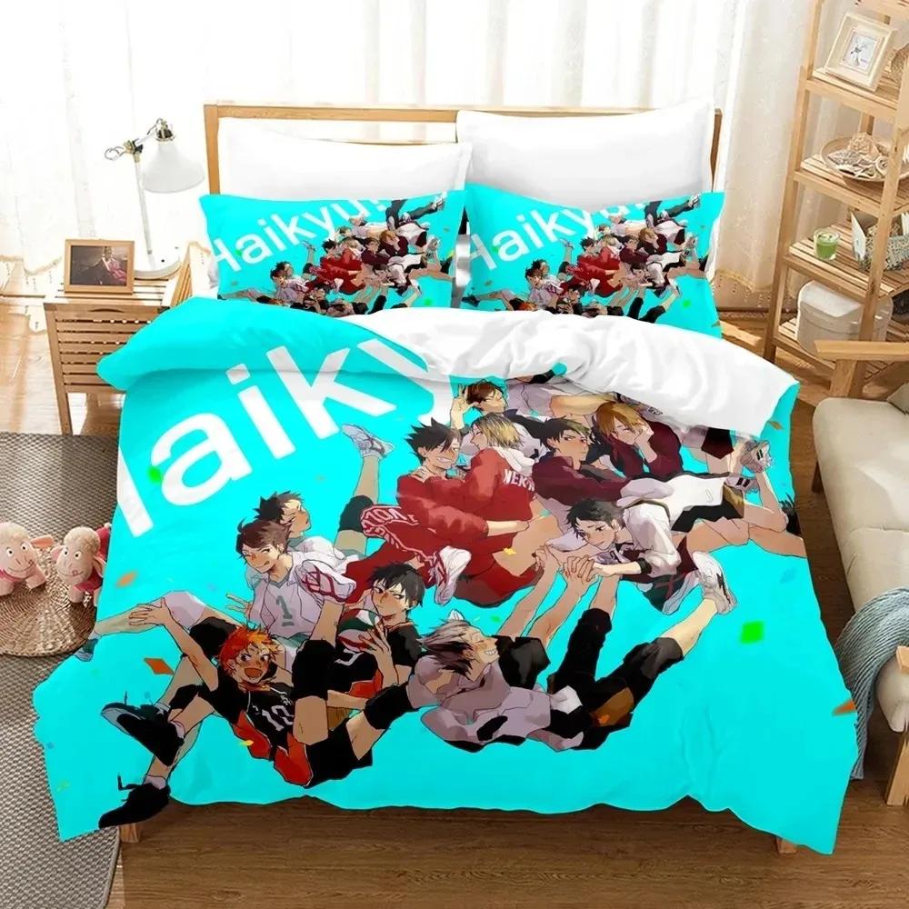 3D-принт Haikyu Anime Комплект постельного белья для мальчиков и девочек Twin Queen King Size Пододеяльник Наволочка Кровать для мальчиков Взрослый Домашний текстиль