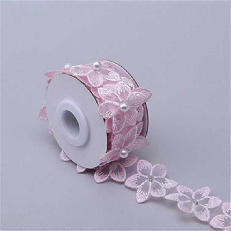 Изысканное свадебное платье, 1 ярд, аксессуары «сделай сам», кружевная вышитая лента, одежда, шитье, отделка цветами из бисера