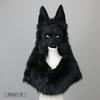 Plush Viking Wolf Head Hat Cosplay Costume Accessory Halloween Party Anime Convention