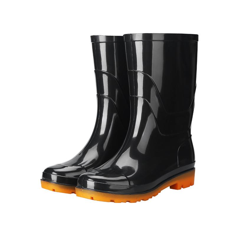 Водонепроницаемые высокие резиновые сапоги Double Coin для взрослых - Нескользящие, износостойкие, пластиковые галоши