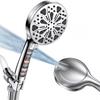 Душевая насадка высокого давления с фильтром и 10 режимами Простая установка Незасоряющиеся форсунки Ручная хромированная насадка для душа с