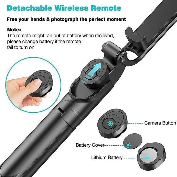 3 In 1 Selfie Stick Phone Tripod Extendable Monopod with Bluetooth Remote for Smartphone Selfie Stick