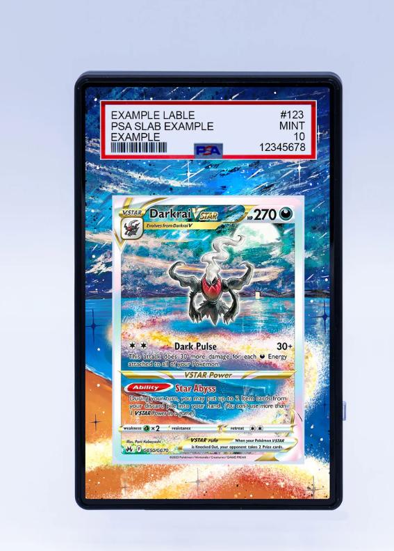 Витрина для карт Meowth Latias Eeveelution Groudon Kyogre Черный ящик для хранения Коллекция карточек Стойка для демонстрации карт Psa