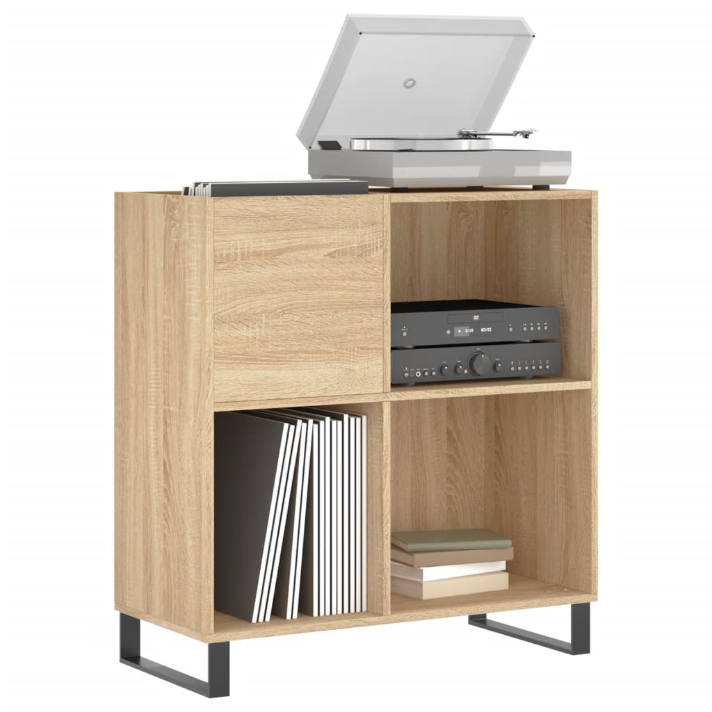 Record Cabinet in Sonoma Oak 33.3 x 15 x 35 inches (84.5 x 38 x 89 cm) Engineered Wood