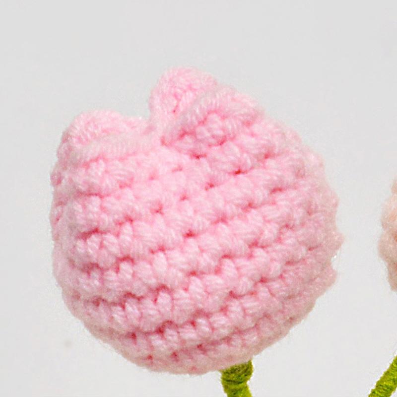 Вязаные крючком разноцветные ручные работы своими руками имитация тюльпана декоративные подарки подарок вязаные цветы из пряжи домашний декор 2 цвета