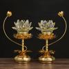 2pcs Lantern Lotus Shaped Flower Simulated Candlestick Ancestral Hall Supplies Pray for Auspiciousness Temple Home Decoration